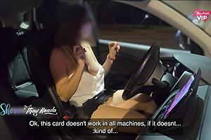 No Panties, No Bra At Gas Station