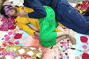 Indian couple's uncut full night sex after toilet, hot romance mixing with hardcore fucking in missionary, cowgirl, creampie