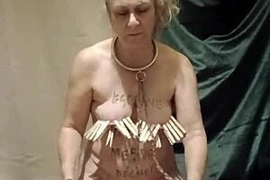 Milf slave endures outdoor bdsm with spanking and humiliation