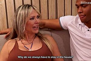 Colombian Maid Engages in Intense Fucking with Mature Blonde Monique Fuentes and Big Black Cock Brandon Cruz