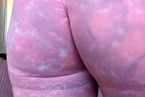 Milf Melody Radford Sheer Gym Leggings Close-Up