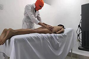 Whore Patient Seduces Doctor Into Fucking Instead of Massage in Hospital Casting