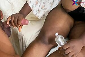 Stepmom enjoys stepson while dad is out