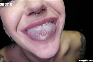 Two milfs Rocky and Cory swallow 9 loads each at gloryhole!