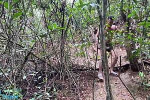 i intriguingly fuck a curvy big ass unknown in the river, her muscular bodybuilder form with arab asian tattoos flashing