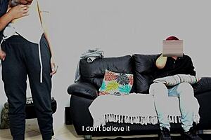 Stepfather Tests Son's Girlfriend with Blowjob and Doggystyle