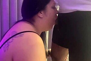 Curvy milf asks 'want deepthroat on your cock?'