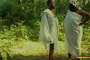 outdoor fucking naughty ex girlfriend in the bush with big black cock deepthroat and missionary