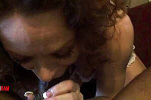 fellatio master eating up big black dick and cum 🍆