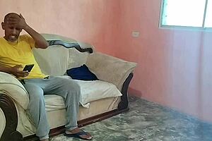 Husband pays debt with wife's big ass in real homemade sex.