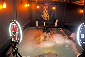 i deepthroat sheena ryder in hot tub while she screams and rides me