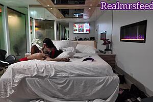 medusa says, 'bind me tight' in bondage scene with black wolf