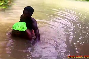 Local Stream Bath Ends In Hardcore Doggy Style Fuck With Big Black Cock