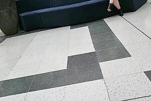 trashy kiwi slut shows off her pussy at the mall and on a busy public street.