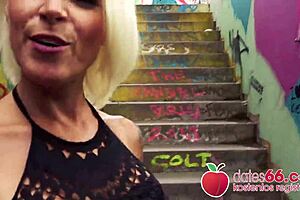 Sophie logan getting fucked on stairs in public?