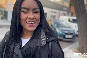 Putalocura - pillada a la venezolana culona ambar bunny termina con un rico creampie