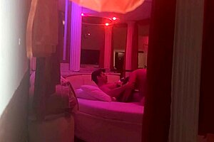 Showing off big cock to impressed milf