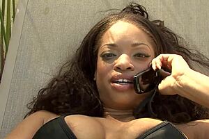 Watch this ebony creampie with the milf babe and big black cock