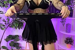 Nylon Club Model Slips into Fishnet Tights for Sexy Dance