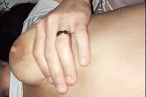 Skinny mature wife films with husband.