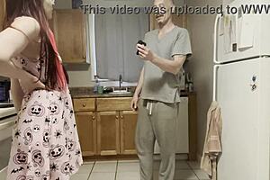 What If Step Dad Catches Step Daughter And Demands Her Ass, Pussy, And Mouth?