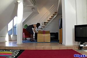 Young UK Babe Sucks Old Man's Cock