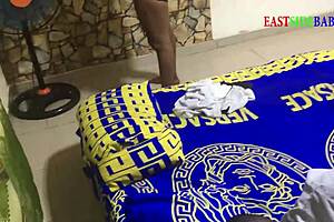 Threesome fucked on family bed with husband and brother