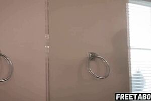 Busty milf London River dominates a male escort in BDSM scenes.