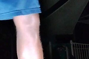 beautiful brunette works out in park with daddy