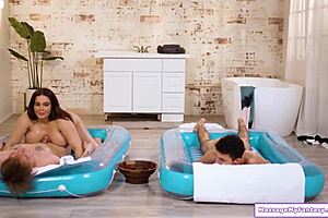 i experience busty milf masseuse fucking two virgin guys in massage