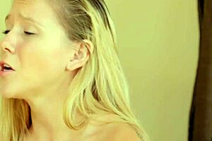 Black4k cute teen sucks huge cock to please her rude stepmom.