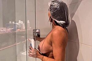 Neighbor Visits While In The Shower! Gets Assfucked And Blowjob!