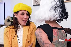 Charlie and Aubree Valentine Persuade with Strapon for Donation