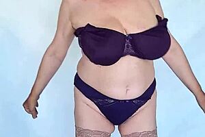 Never-ending story with busty milf in lingerie, stockings, and heels