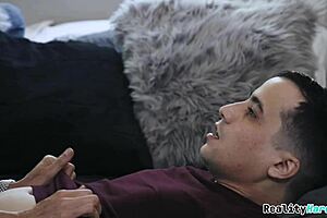 Horny Big Tit Brunette Milf Seduces Teen Boy For His Fresh Hard Cock!