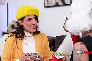 Charlie and Aubree Valentine Persuade with Strapon for Donation