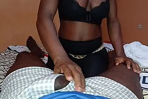 Ebony Slimthick Fucks Good with Tight Pussy Riding and Pantyhose Tease