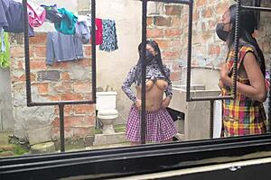 housewives make homemade porn after laundry