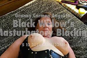 Granny Carmen Angel Sucks And Masturbates Hardcore!