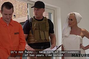 This Milf Neighbor Got So Horny She Fucked The Robber And Sucked His Cock In Uniform.