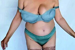 Never-ending story with busty milf in lingerie, stockings, and heels