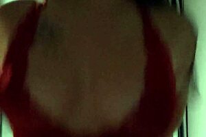 Asian milf bounces on a hard cock, showcasing big bouncing titties in interracial scene