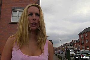 chubby british amateur flashes big ass in public