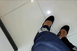 Friend Discovers Me in Bathroom with Toy and Breaks My Ass with Her Big Cock.