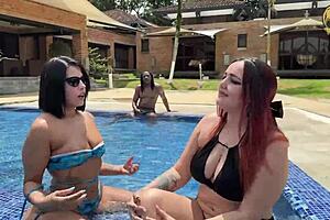 i had a threesome with a foreign partner, licking pussy and swapping cum.