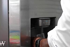 Young maid tempts older black guy into some fun.