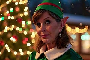 granny peggy sue sucks and gets cum in mouth for christmas 😘