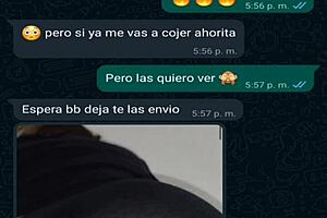 My Friend In Mini Short Gets Horny On WhatsApp Chat!