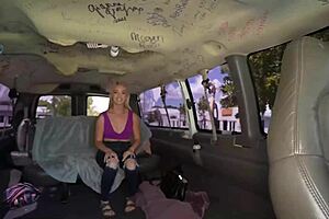 Bangbros - Candy Lane enjoys every moment in the bang bus and smiles as she gets a messy facial?