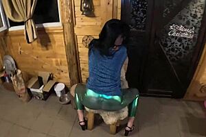 Intense Deep Blowjob and Cum Play on Shiny Cameltoe